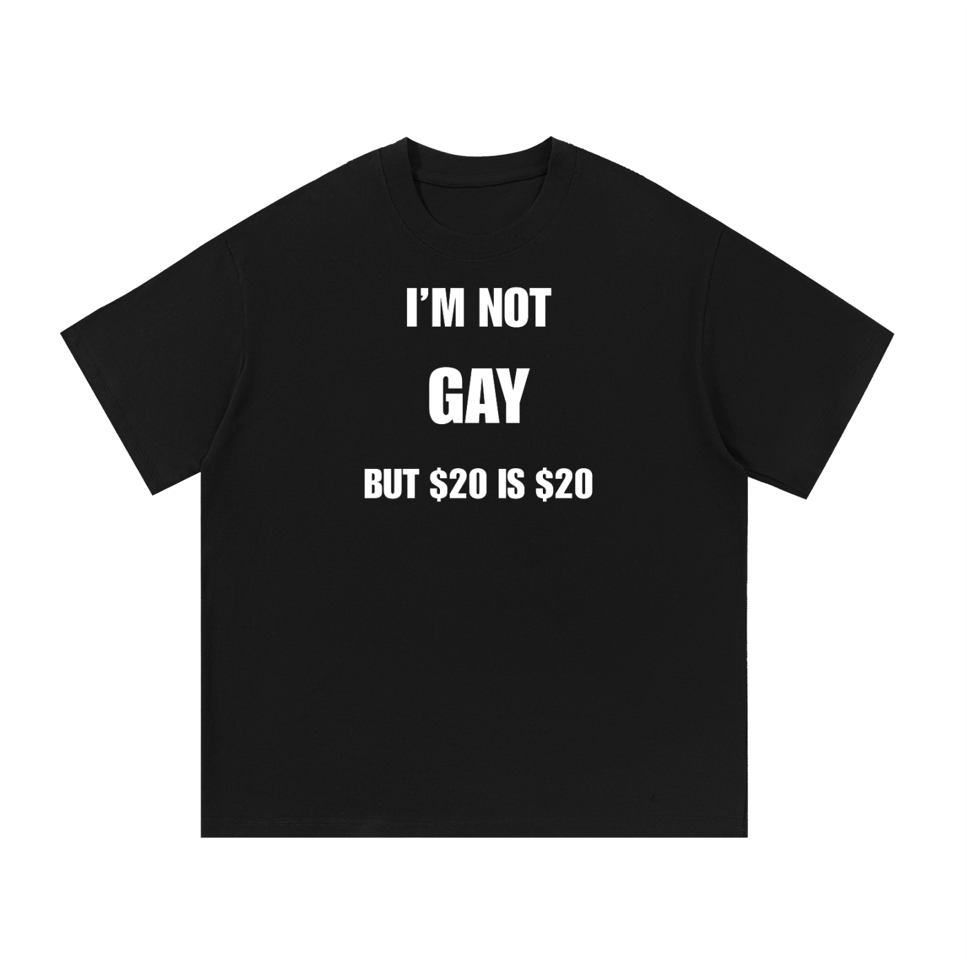 I'M NOT GAY BUT $20 IS $20 T-SHIRT